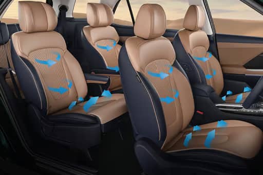 1st & 2nd row ventilated seats