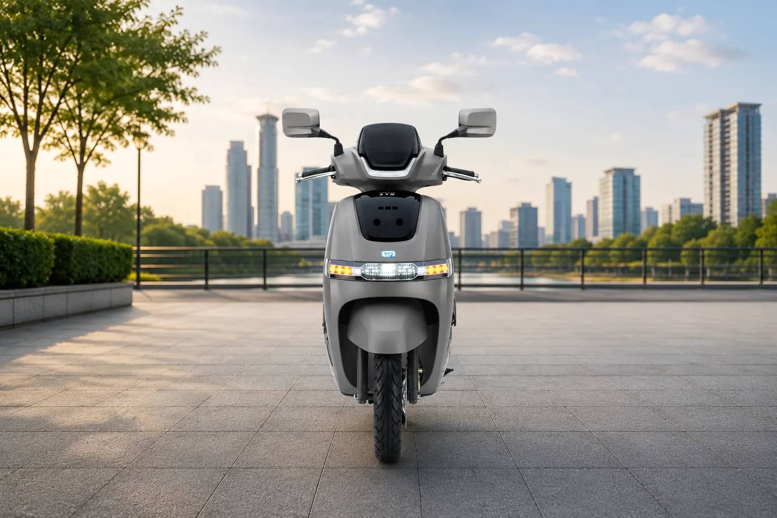 TVS iQube ST Front View