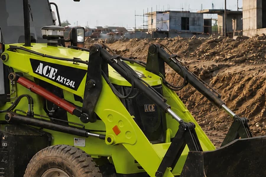ACE AX-124 Loader Lift Arm View