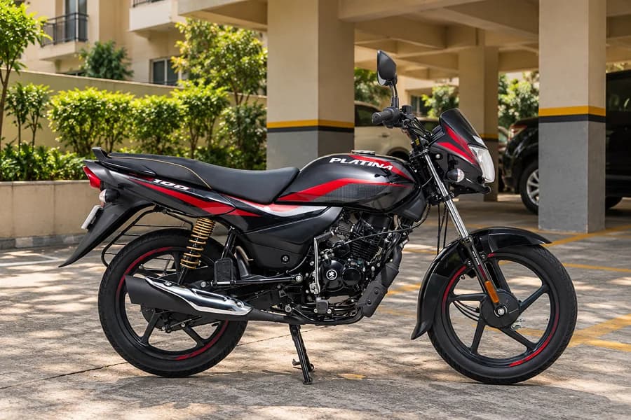 Bajaj Platina 100 Right Side View