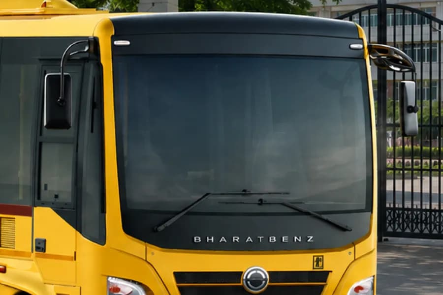 BharatBenz 1017 School Bus Windshield View
