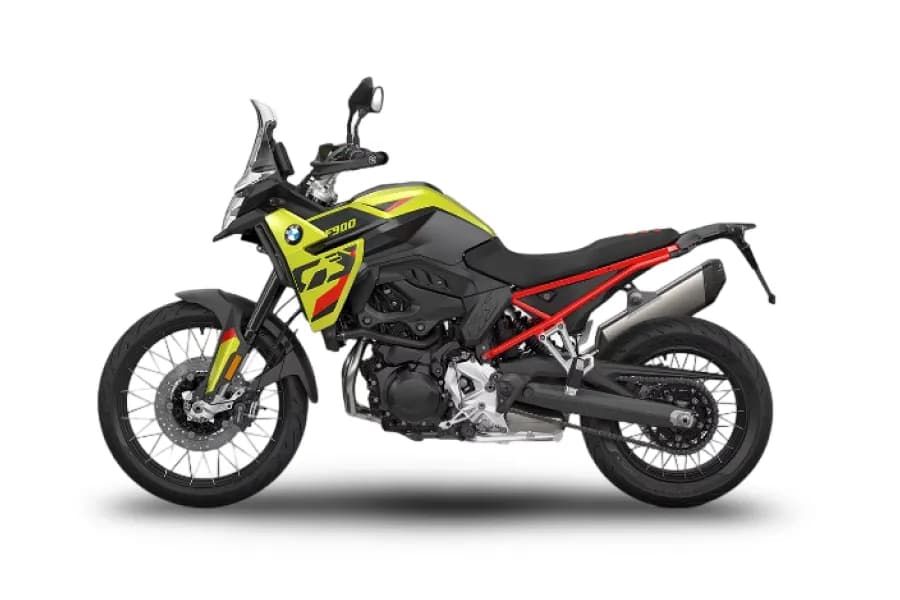 BMW F900 GS Paulo Yellow With Tapes In Red color