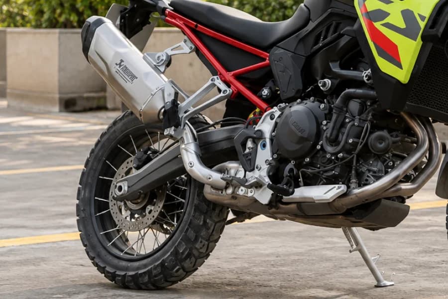 BMW F900 GS Rear Wheel View