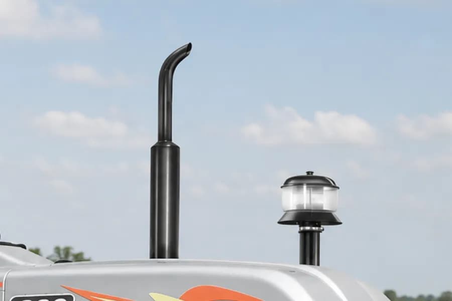 Eicher 330 Silencer & Air Cleaner View