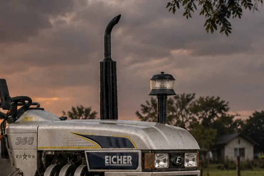 Eicher 368 Silencer and Air Cleaner View