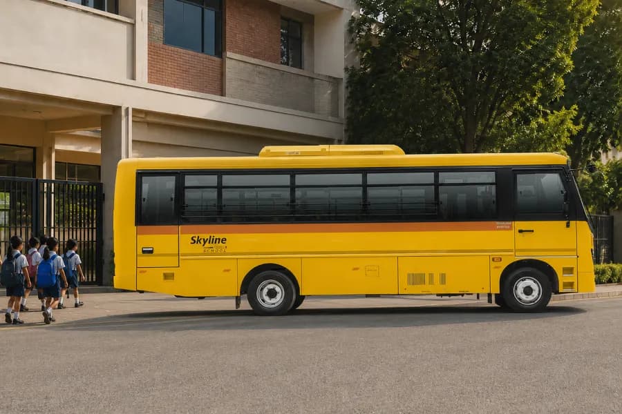 Eicher Skyline Next 2075 G School Bus Right Side View