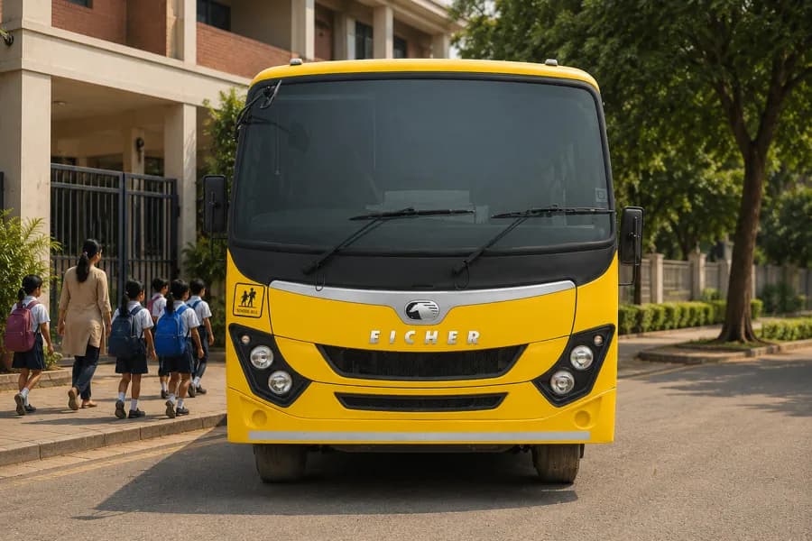 Eicher Skyline Next 2075 G School Bus Front View