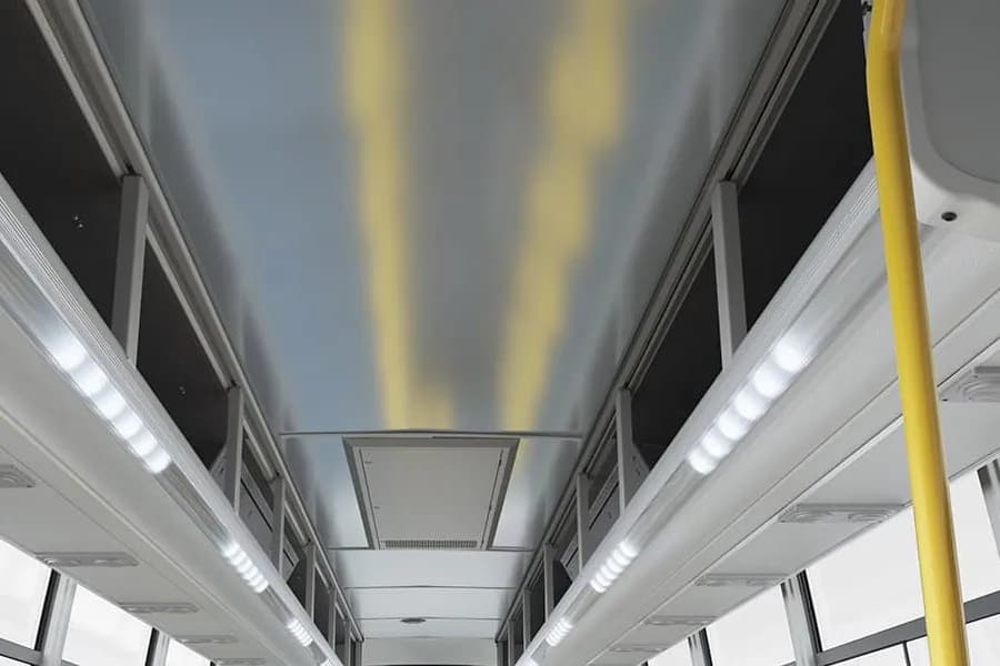 Eicher Skyline Next 2075 G School Interior Roof With Overhead LED Lighting View