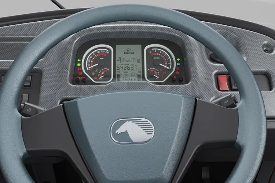 Eicher Skyline Next 2112M School Bus Instrument Cluster View