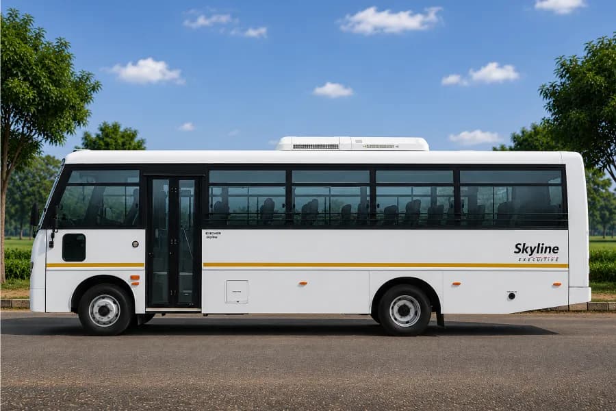 Eicher Skyline Next 2112M Staff Bus Left Side View