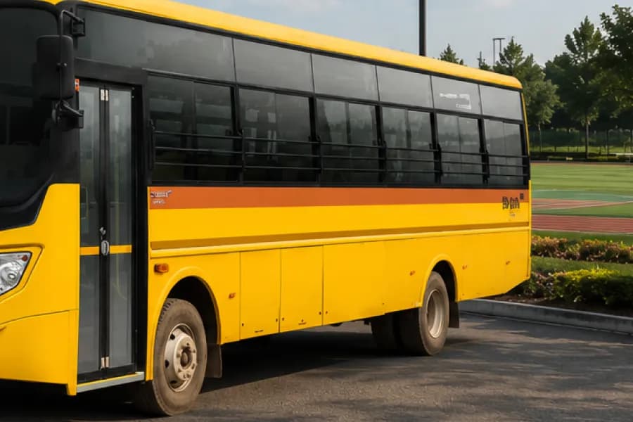 Eicher Skyline Pro Next 3011 School Bus Window Safety Bar View