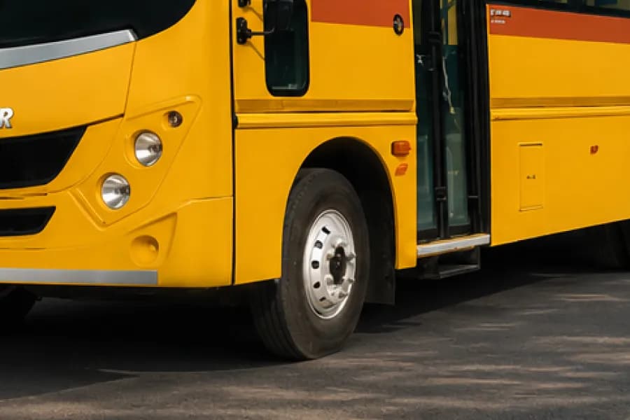 Eicher Starline Next 2050D School Bus Front Wheel View