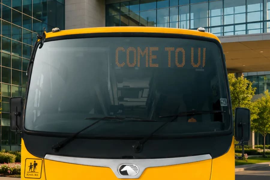 Eicher Starline Next 2050D School Bus Windshield View