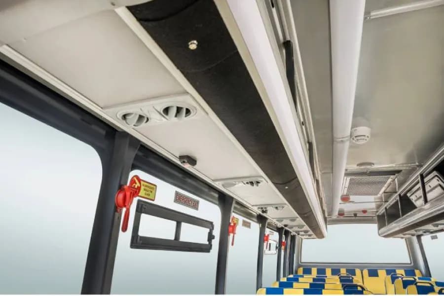 Eicher Starline Next 2050D School Bus Interior Roof With AC Vents View