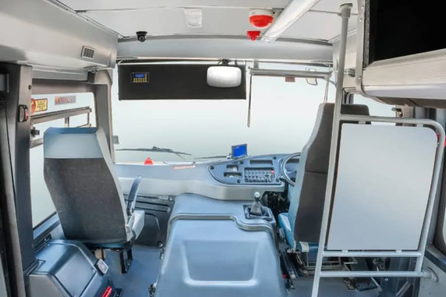 Eicher Starline Next 2050D School Bus Driver Cabin Interior View