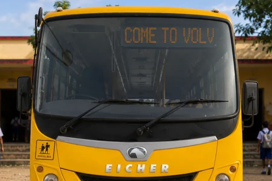 Eicher Starline Next 2070 E School Bus Windshield View