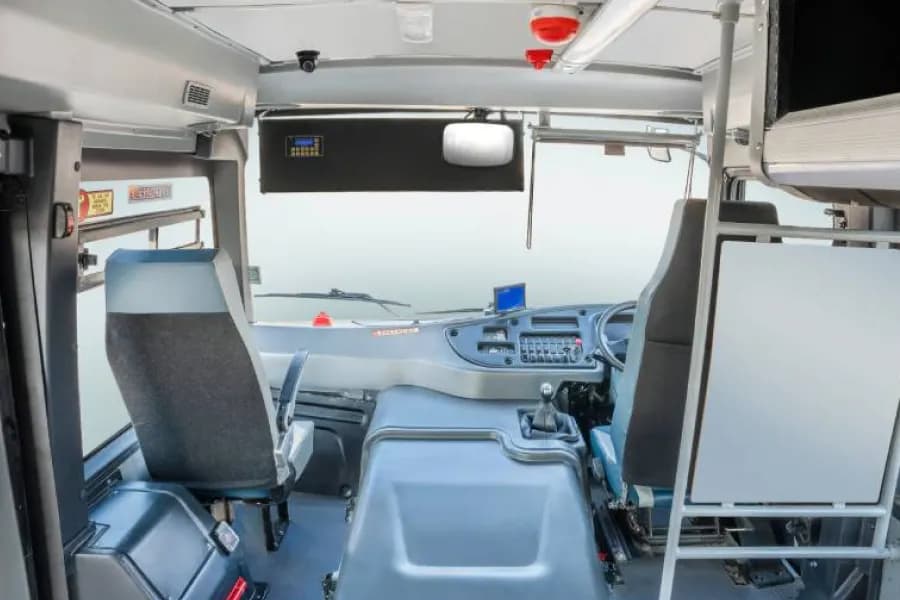 Eicher Starline Next 2070 E School Bus Driver Cabin Interior View