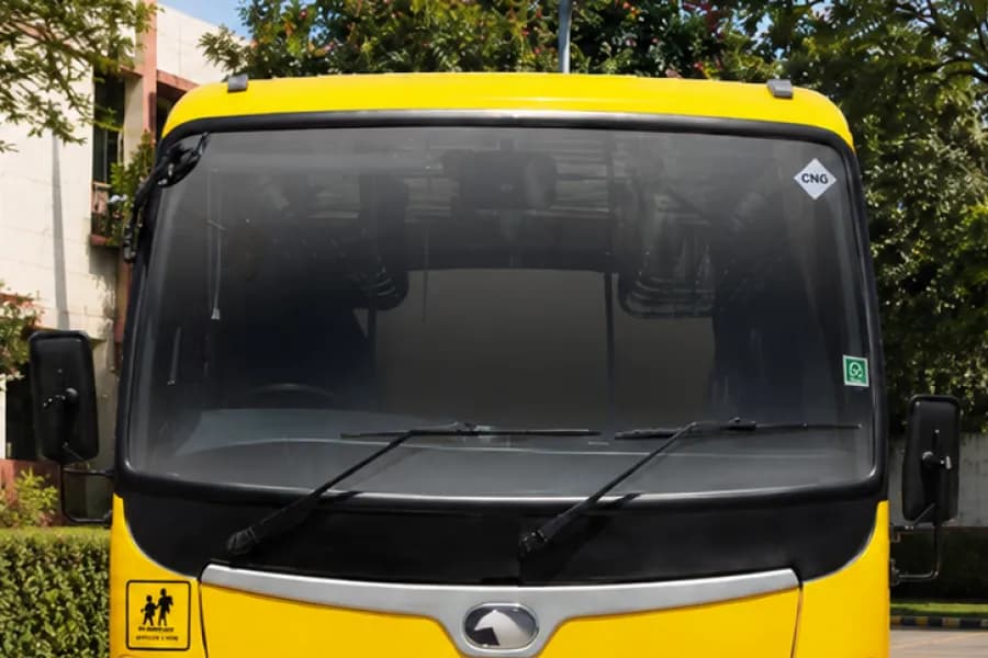 Eicher Starline Next 2070E CNG School Bus Windshield View