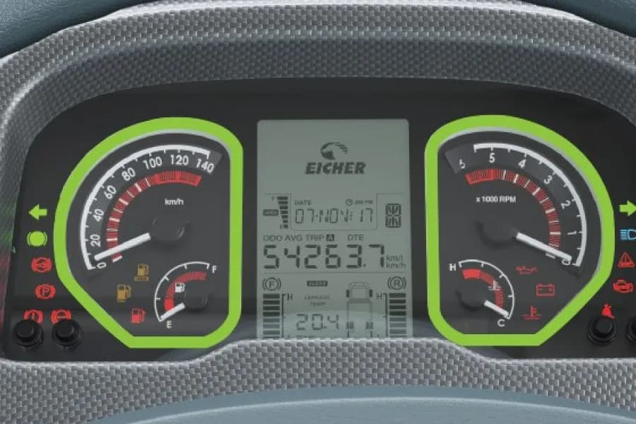 Eicher Starline Next 2070E CNG School Bus Digital Cluster View