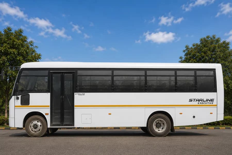 Eicher Starline Next 2075G Staff Bus Left Side View