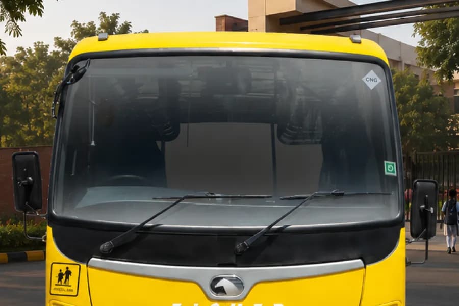 Eicher Starline Next 2075H CNG School Bus Windshield View
