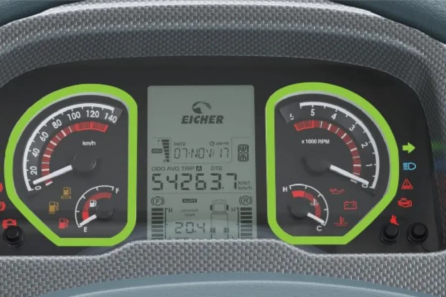 Eicher Starline Next 2075H CNG School Bus Digital Cluster View