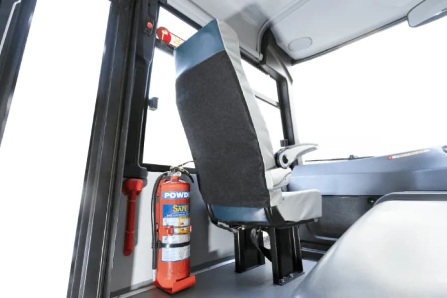 Eicher Starline Next 2090 K School Bus Driver Cabin With Fire Extinguisher View