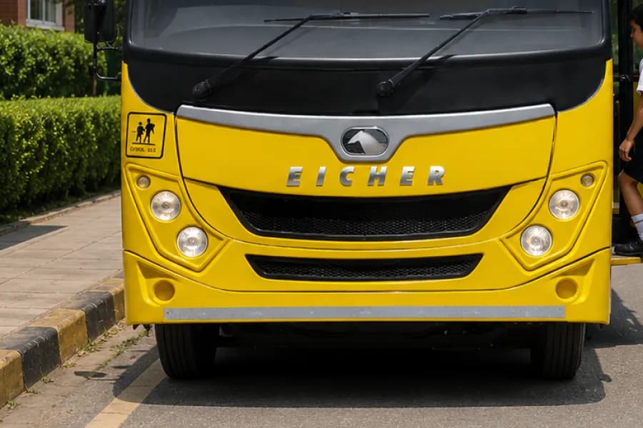 Eicher Starline Next 2090 L School Bus Headlight View