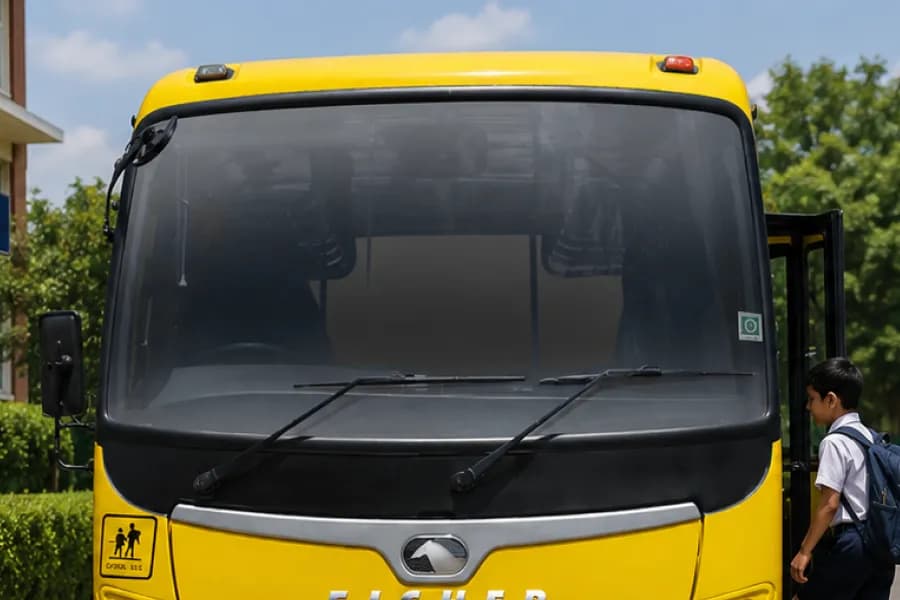 Eicher Starline Next 2090 L School Bus Windshield View