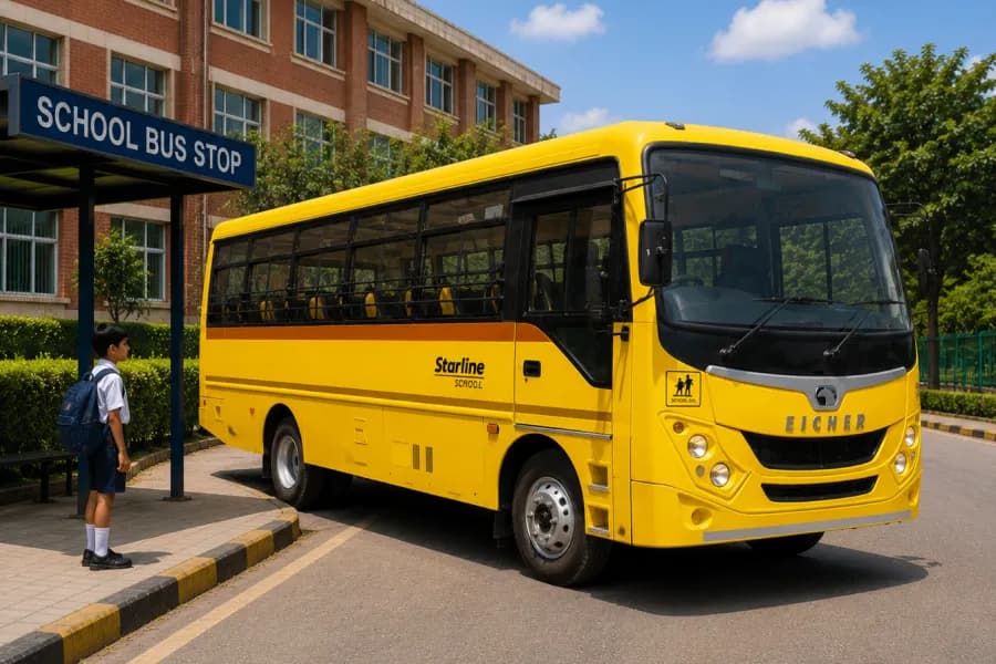 Eicher Starline Next 2090 L School Bus Side View