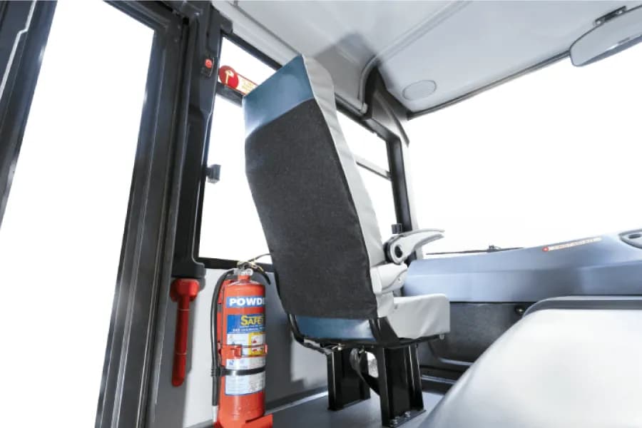 Eicher Starline Next 2090 L School Bus Driver Cabin With Fire Extinguisher View