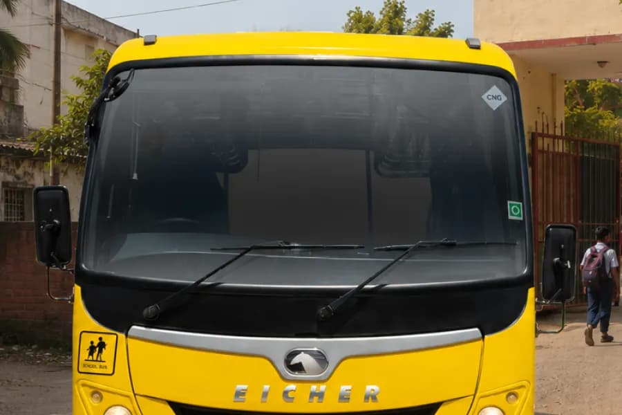 Eicher Starline Next 2090L CNG School Bus Windshield View