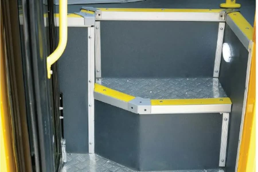 Eicher Starline Next 2090L CNG School Bus Safe Entry Steps View