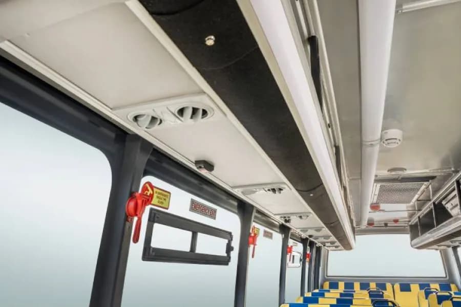 Eicher Starline Next Gen 2070E School Bus Interior Roof With AC Vents View