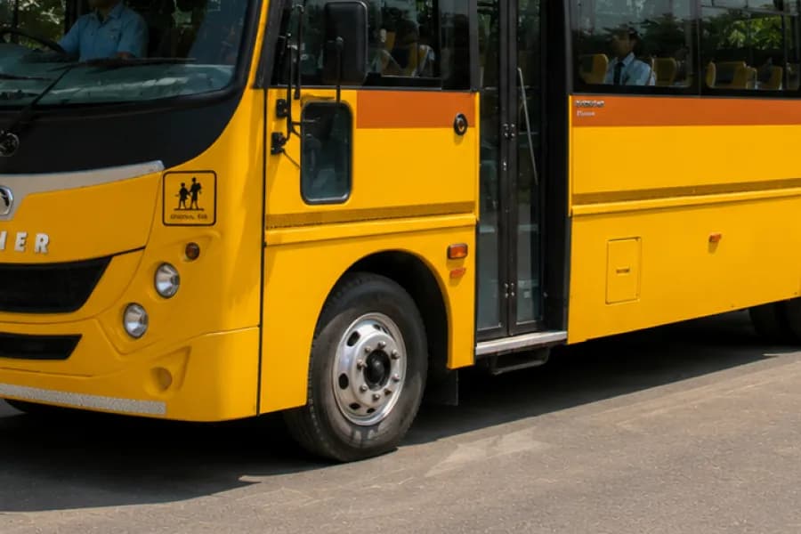 Eicher Starline Next Gen 2075H School Bus Front Wheel View