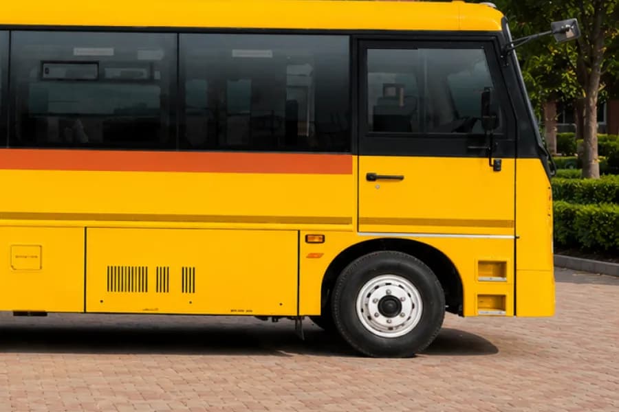 Eicher Starline Next Gen 2090L School Bus Front Wheel View