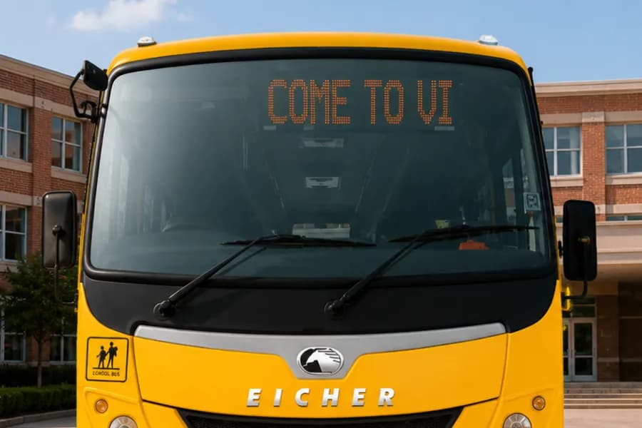 Eicher Starline Next Gen 2090L School Bus Windshield View