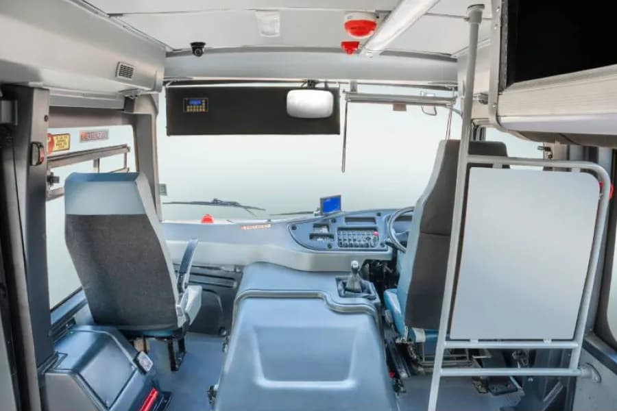 Eicher Starline Next Gen 2090L School Bus Driver Cabin Interior View