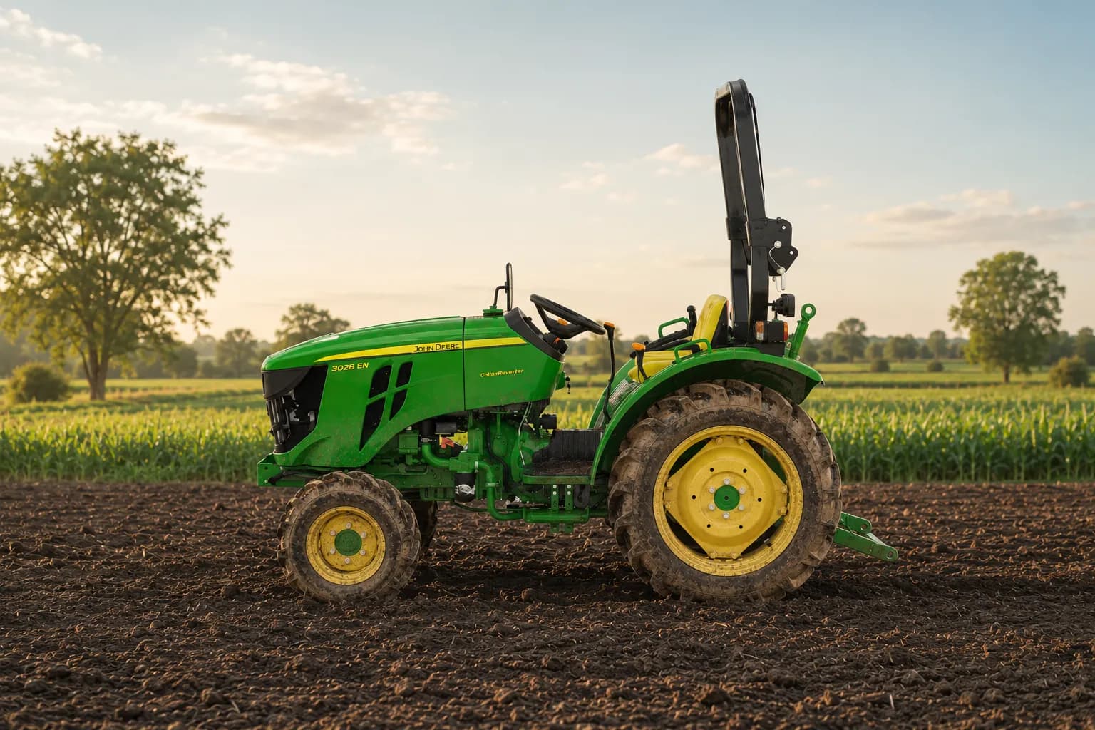 John Deere 3028EN Left Side View