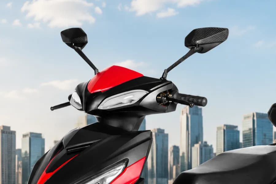 Joy E bike Wolf Handle & Mirror View