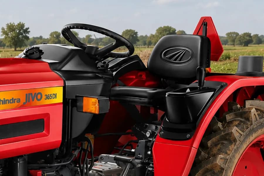 Mahinda JIVO 365 DI Steering & Driver Seat View