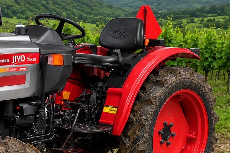 Mahindra Jivo 245 Vineyard Driver Seat View