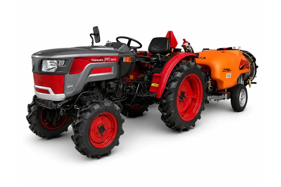 Mahindra Jivo 305 DI Vineyard Red & Dark Grey color