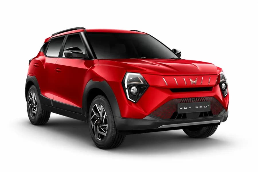 Mahindra XUV 3XO EV Tango Red color