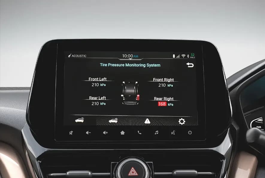 Maruti Suzuki Grand Vitara Hybrid Tyre Pressure Monitoring System View