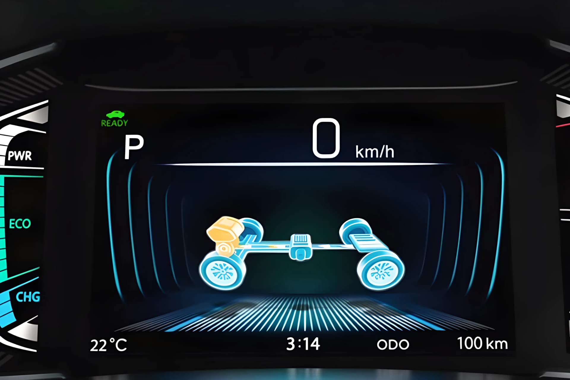 Maruti Suzuki Grand Vitara Hybrid Digital Instrument Cluster View