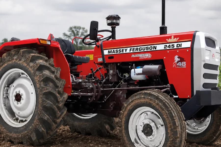 Massey Ferguson 245 DI Driver Seat View