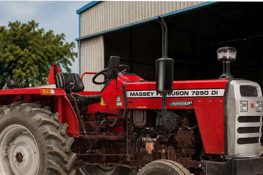 Massey Ferguson 7250 DI Power Up Driver Seat View