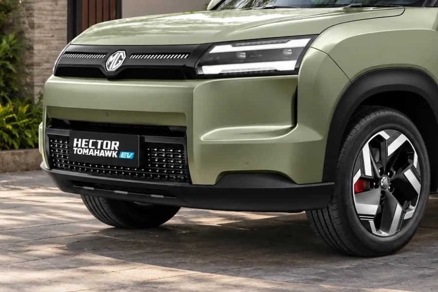 MG Hector Tomahawk EV Grille View