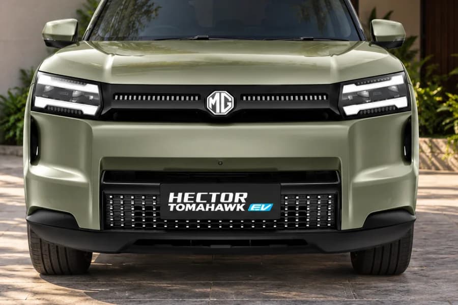 MG Hector Tomahawk EV Headlight View